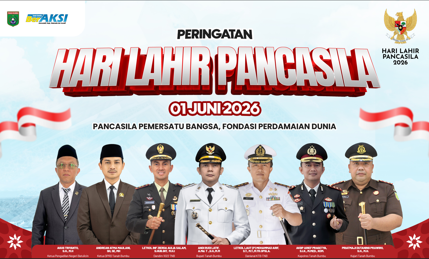 SELAMAT  HARI LAHIR PANCASILA 1 JUNI TAHUN 2026