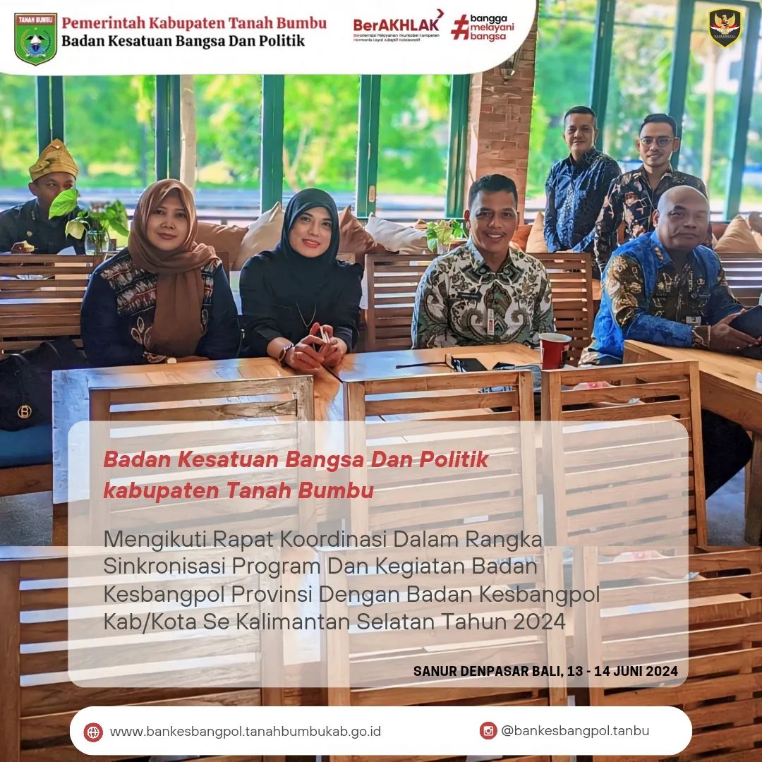 MENGIKUTI RAKOR DALAM RANGKA SINGKRONISASI PROGRAM DAN KEGIATAN BANKESBANGPOL PROV DENGAN BANKESBANGPOL KAB/KOTA SE KALSEL