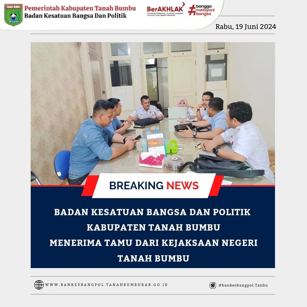 MENERIMA TAMU DARI KEJAKSAAN NEGRI TANAH BUMBU