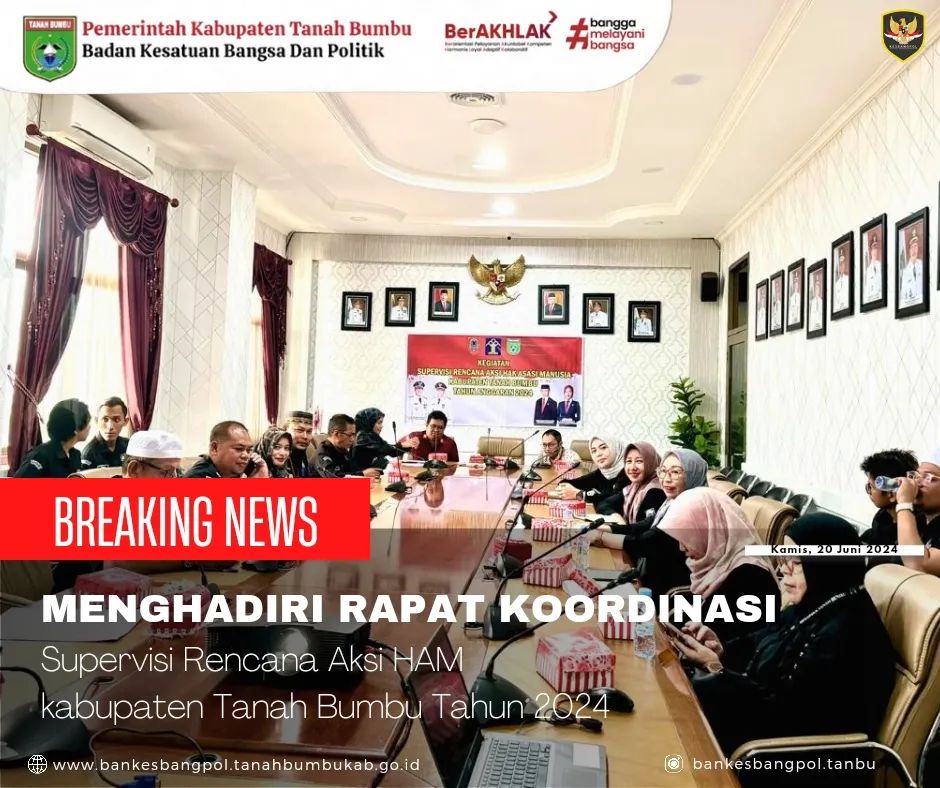 MENGHADIRI RAKOR SUPERVISI RENCANA AKSI HAM KAB. TANBU 2024