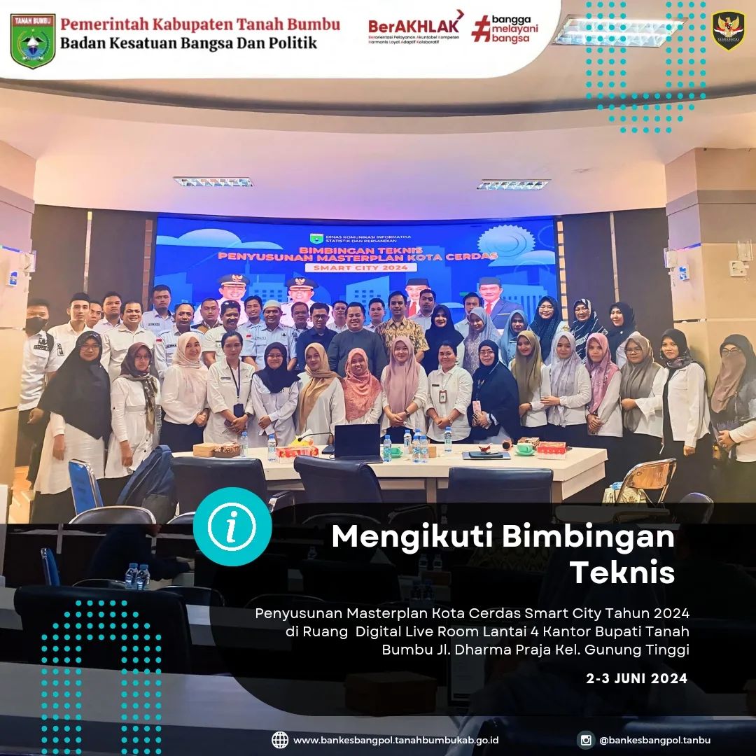 MENGIKUTI BIMTEK PENYUSUNAN MASTERPLAN KOTA CERDAS SMART CITY 