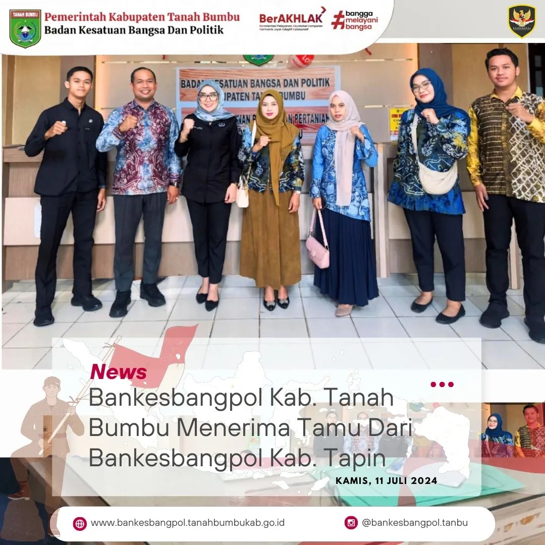 MENERIMA TAMU DARI BANKESBANGPOL KAB. TAPIN