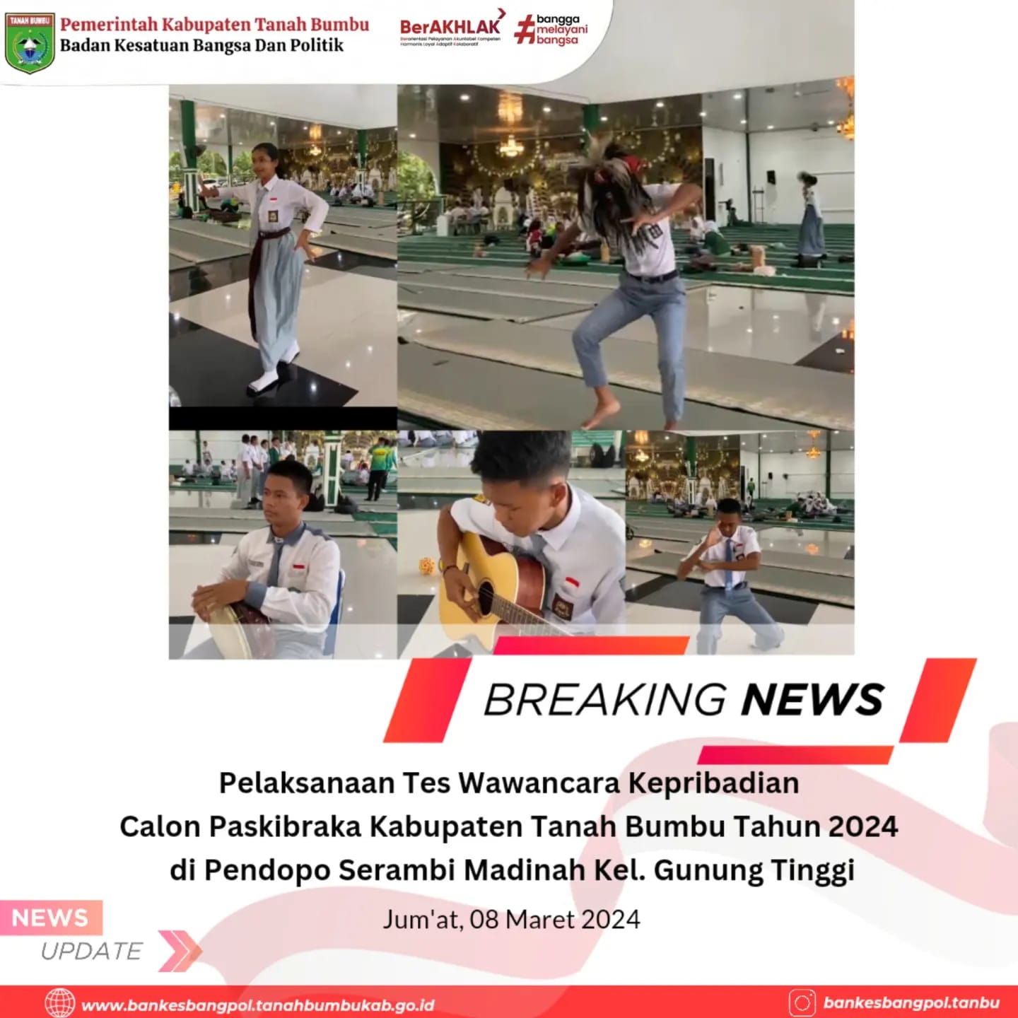 SELEKSI TAHAP AKHIR CALON PASKIBRAKA 2024 'WAWANCARA KEPRIBADIAN'