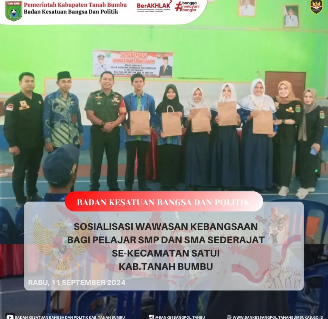 SOSIALISASI WASBANG BAGI PELAJAR SMP, SMA SEDERAJAT SE-KEC SATUI