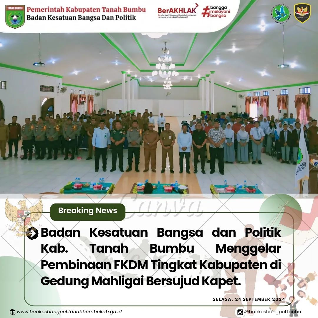 FGD Kewaspadaan Dini Pemerintah di Daerah dan Penanganan Konflik Sosial sekaligus Pembinaan FKDM Tingkat Kabupaten Tanah Bumbu