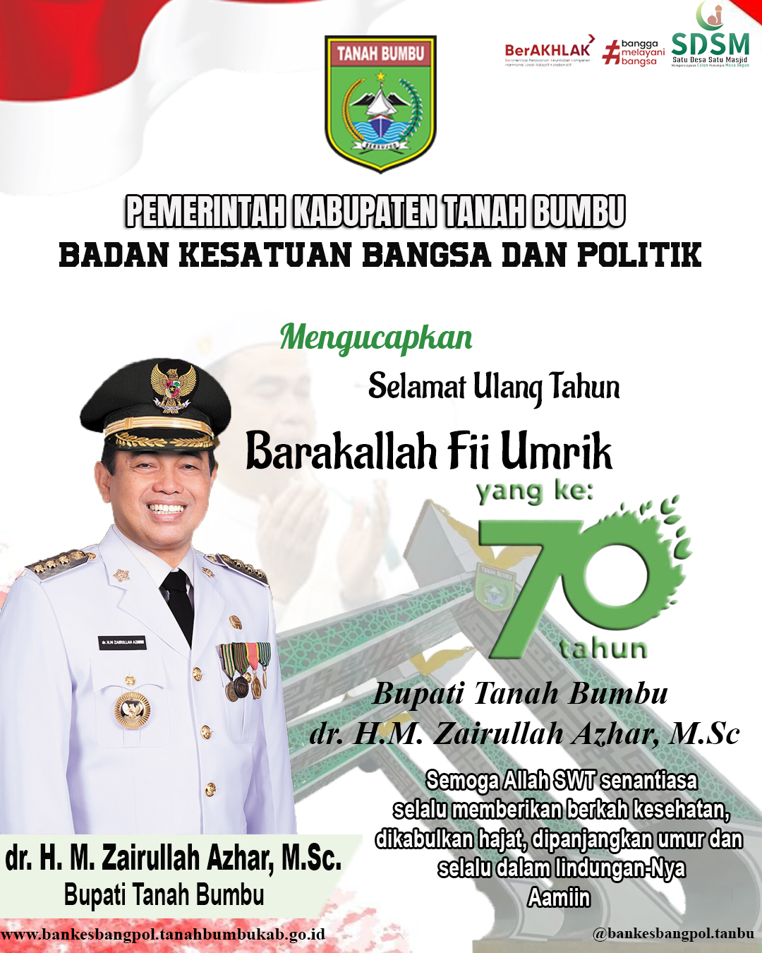 Selamat Ulang Tahun Abah Bupati Tanah Bumbu Yang Ke 70 Tahun