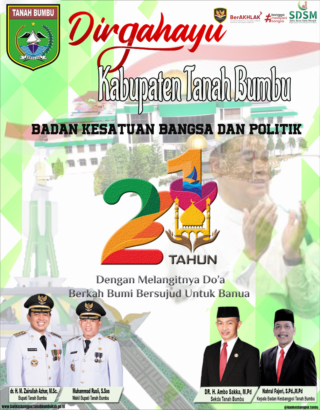 DIRGAHAYU KABUPATEN TANAH BUMBU YANG KE 21
