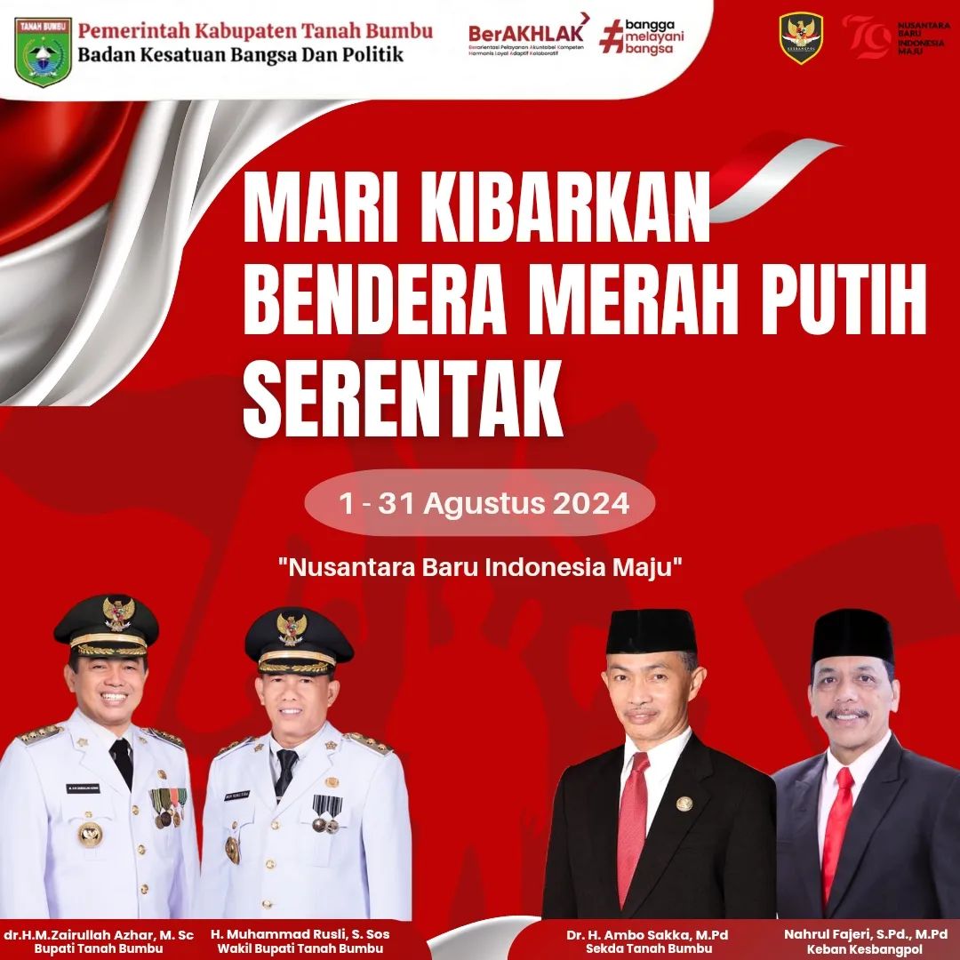 MARI KIBARKAN BENDERA MERAH PUTIH SERENTAK