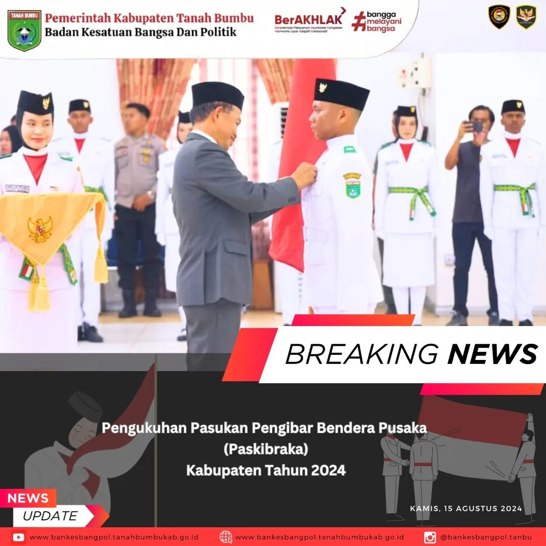 PENGUKUHAN ANGGOTA PASKIBRAKA KAB. TANAH BUMBU TAHUN 2024