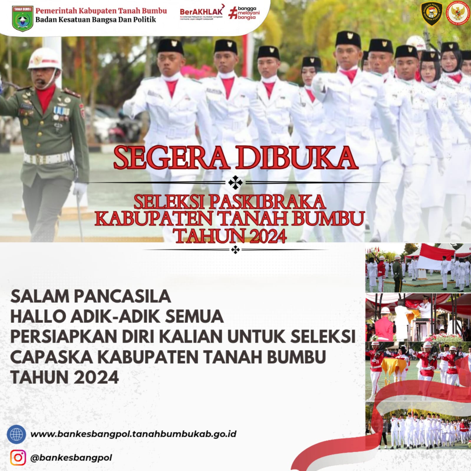 PENDAFTARAN PASKIBRAKA KAB. TANBU tAHUN 2024 AKAN SEGERA DIBUKA